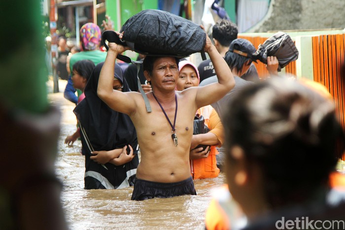 Ilustrasi banjir Jakarta. Foto: Rifkianto Nugroho/detikcom Ilustrasi banjir Jakarta. Foto: Rifkianto Nugroho/detikcom