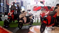 PT Gesits Technologies Indo (GTI) akhirnya merilis harga resmi motor listrik nasional Gesits di Indonesia International Motor Show (IIMS) 2019 di JIEXpo, Kemayoran, Jakarta, Kamis (25/4/2019).