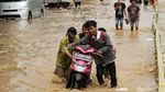Penampakan Ketinggian Banjir di Sungai Ciliwung