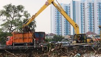 Sampah kemudian diangkat dan dimasukan ke dalam truk.