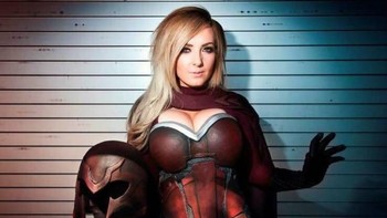 Magneto, karakter jahat di film X-men diperankan oleh cosplayer seksi Jessica Nigri. (Foto: The Gamer)