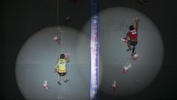 Atlet panjat tebing Indonesia Alfian M. Fajri beradu kecepatan saat final kejuaraan dunia panjat tebing di Chongqing, Cina, Jumat (26/4/2019). ANTARA FOTO/Hendra Nurdiyansyah.