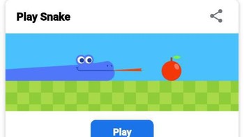 Play snake bakal membuatmu bisa bermain game legendaris itu di laman pencarian Google. (Foto: screenshot Google search)