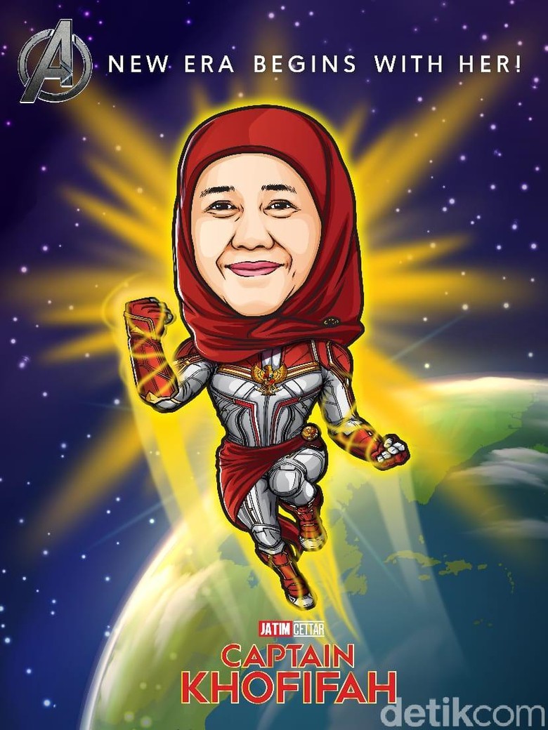 Demam Avengers: Endgame, Gubernur Khofifah Tampil Bak Captain Marvel Demam Avengers: Endgame, Gubernur Khofifah Tampil Bak Captain Marvel