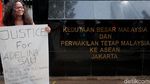 Massa Sambangi Kedubes Malaysia Tuntut Keadilan Untuk TKI