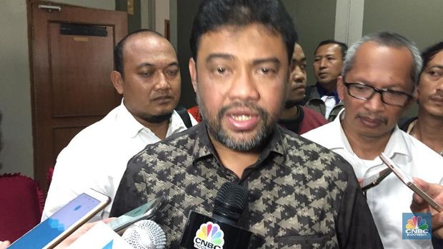 Presiden Konfederasi Serikat Pekerja Indonesia (KSPI) Said Iqbal. (CNBC Indonesia/Samuel Pablo)