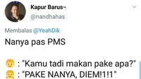 Ditanya salah, nggak ditanya pasti lebih salah. Duh sabar ya para lelaki.  Foto: twitter