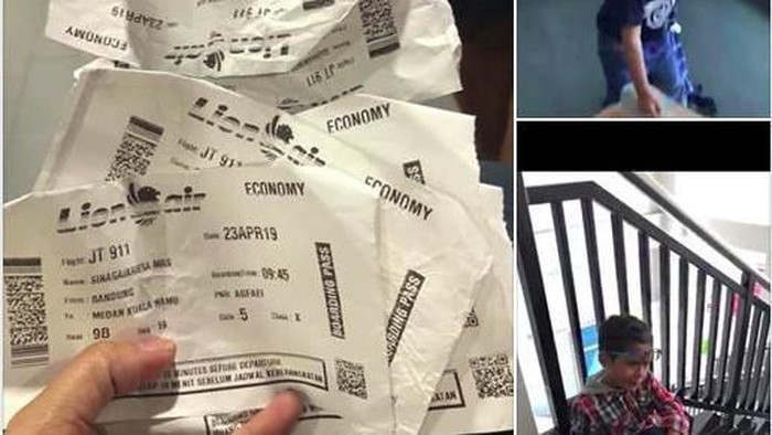 Viral penumpang balita Lion Air harus bawa bagasi 7 kg sendiri. Foto: (Screenshot/Esa Sinaga Mesha/Facebook) Viral penumpang balita Lion Air harus bawa bagasi 7 kg sendiri. Foto: (Screenshot/Esa Sinaga Mesha/Facebook)