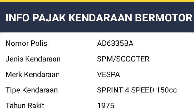 Pajak Vespa Dahnil Anzar Telat 4 Tahun, Jadi Berapa Totalnya?