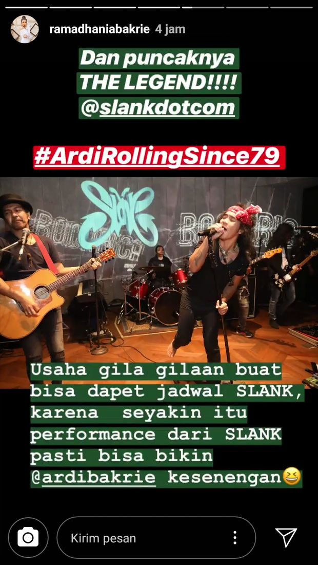 Usaha Gila-gilaan Nia Ramadhani Bawa Slank ke Ultah Sang Suami