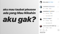 YouTuber Atta Halilintar pun meng-amini postingan Dinar tersebut. Dok. Instagram/dinar_candy