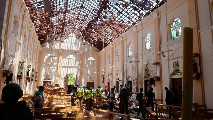 Lokasi kejadian serangan teror bom di Sri Lanka. Foto: Reuters Lokasi kejadian serangan teror bom di Sri Lanka. Foto: Reuters