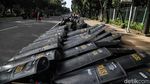 Suasana Pengamanan Aksi Hari Buruh di Patung Kuda