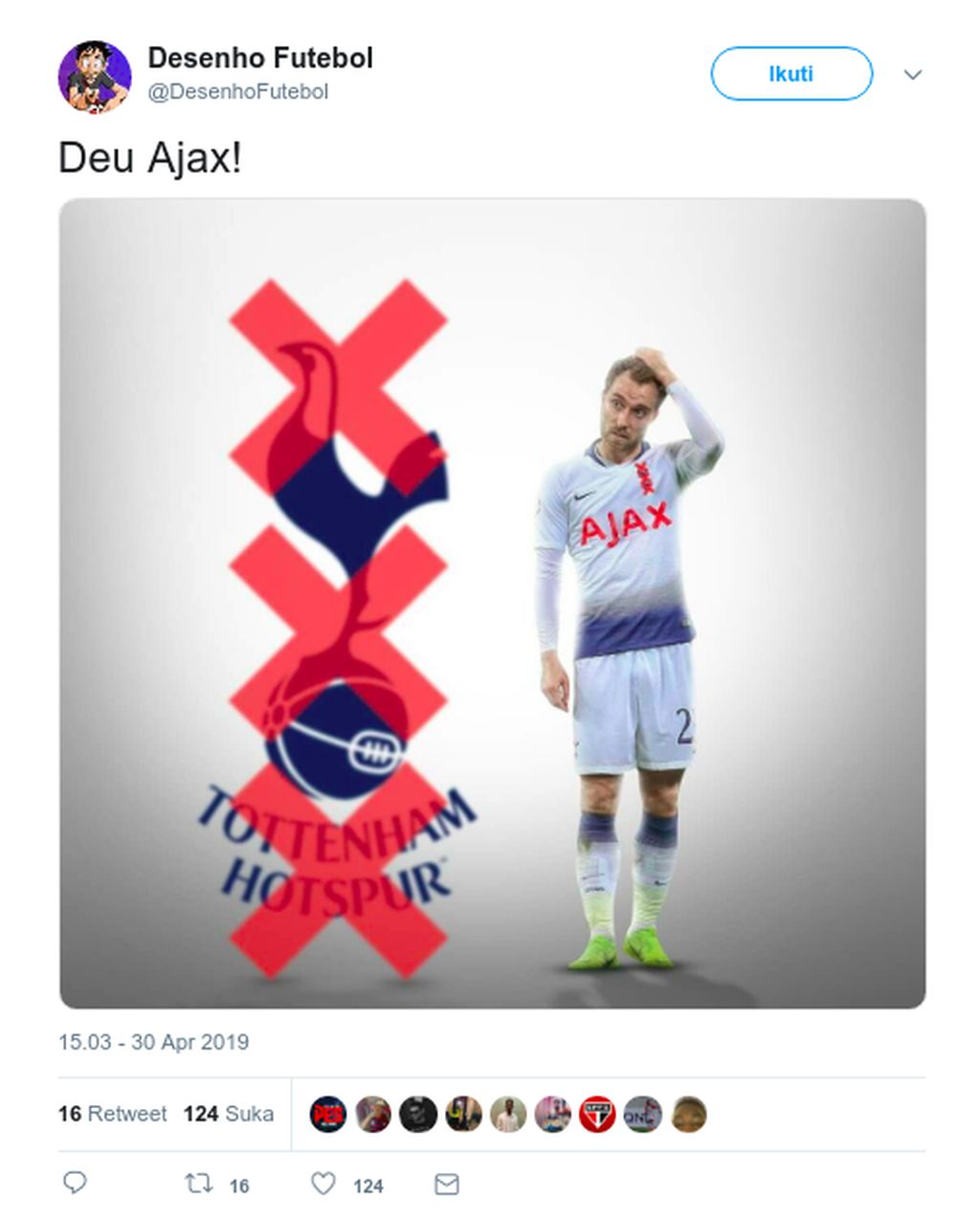 Meme Perkasanya Ajax Gilas Tottenham