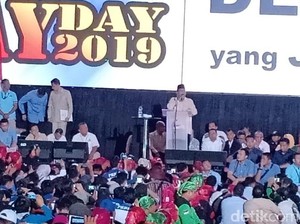 Orasi di Hari Buruh, Prabowo: Kalau Kaya Hasil Nyuri Itu Pengkhianat Bangsa