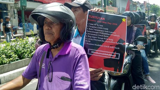 peringatan hari buruh di Yogya