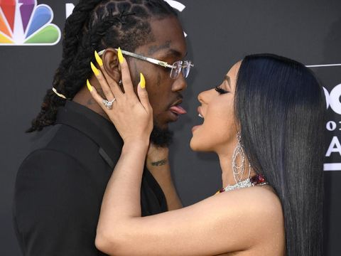 LAS VEGAS, NEVADA - MAY 01: (L-R) Offset of Migos and Cardi B attend the 2019 Billboard Music Awards at MGM Grand Garden Arena on May 01, 2019 in Las Vegas, Nevada. (Photo by Frazer Harrison/Getty Images)