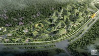 Nantinya, konsep pembangunan juga berencana untuk membuat kebun di langit. Gedung-gedung akan dihiasi tanaman, begitupun dengan berbagai fasilitas publik lainnya (Stefano Boeri Architetti) 