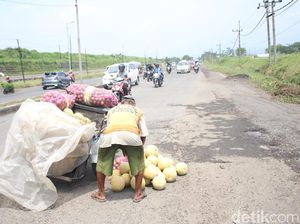 Banjir di Porong Lama Surut, Lubang di Jalan Jadi Masalah Baru