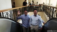 Sandiaga tiba di posko penyerahan Laporan Penerimaan dan Pengeluaran Dana Kampanye (LPPDK), Hotel Borobudur, Lapangan Banteng, Jakarta Pusat.