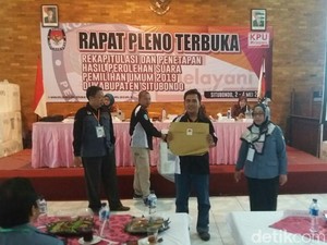 Pasangan Prabowo-Sandi Unggul 1.023 Suara di Situbondo