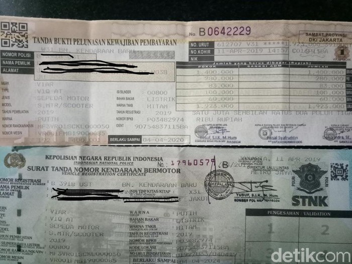 Pajak motor listrik 2019