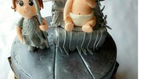 Bukan terkesan seram, cake ini justru menggemaskan. Kue ini dibuat untuk menyambut kehadiran bayi yang akan lahir. Lucu ya? Foto: istimewa