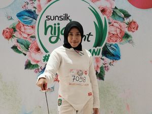 Aksi Atlet Anggar Berhijab Pukau Juri Sunsilk Hijab Hunt 2019 Jakarta