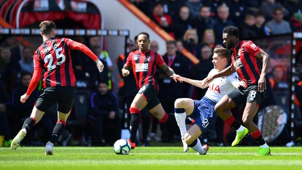 Laga Bournemouth vs Tottenham Hotspur diwarnai dua kartu merah untuk tim tamu (Foto: Dylan Martinez/Reuters)