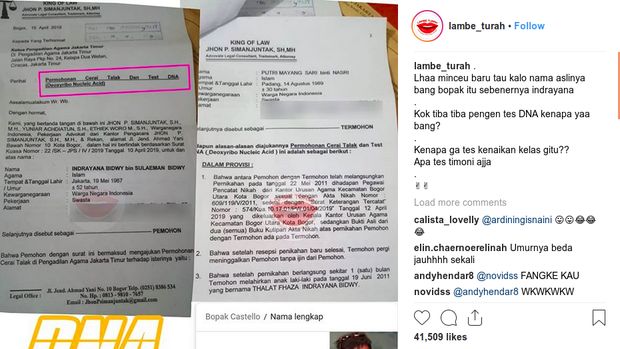 Bopak Kembali Ajukan Permohonan Cerai dan Tes DNA ke Putri Mayangsari