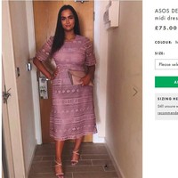 Dress pink tersebut ternyata dari fashion online Asos. Mengetahui hal itu, fashion online asal Inggris itu pun ambil tindakan. Dia menjadikan Thea sebagai model di katalog situs belanja tersebut. Foto Thea yang memakai dress tersebut dipajang di online shop Asos . @theachippendale Swipe right to see who had the last laugh, keterangan foto Asos yang menampilkan foto Thea yang telah dipajang di situs belanja tersebut.Foto: Inst agram, Asos