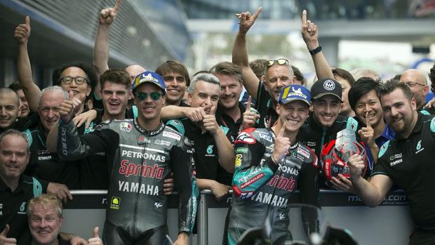 Fabio Quartararo dan Franco Morbidelli start di posisi pertama dan kedua MotoGP Spanyol 2019.