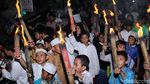 Potret Pawai Obor Sambut Ramadhan di Tambora Jakarta Barat