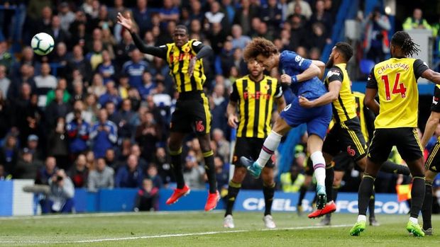 Sempat imbang di babak pertama, Chelsea mengamuk di babak kedua lawan Watford.