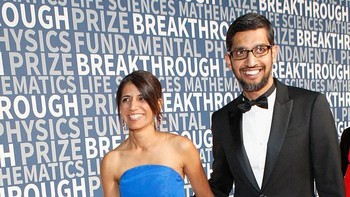 Pasangan ini dikaruniai 2 orang anak. Mereka bertemu pertama kali saat sama-sama menempuh kuliah di Indian Institute of Technology Kharagpur. Foto: dok. Getty Images