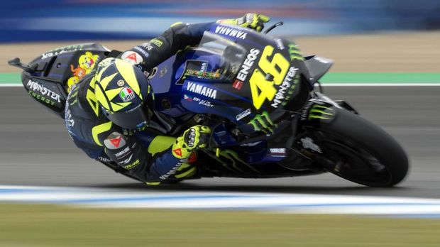 Valentino Rossi finis di posisi keenam pada MotoGP Spanyol.