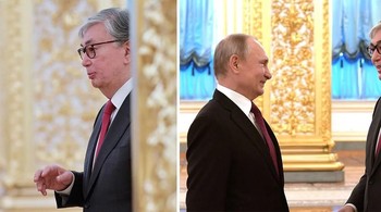 Kiri foto dari jurnalis foto - Kanan foto resmi dari pemerintah Kazakhstan. Foto: https://www.rferl.org/
