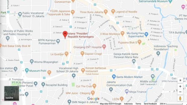 Rumah Prabowo Jadi 'Istana Presiden Kertanegara' di Maps