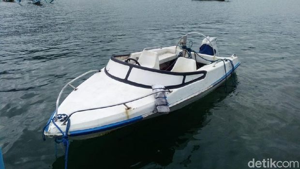 Speed boat yang ditemukan nelayan