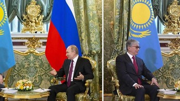 Kiri foto dari jurnalis foto - Kanan foto resmi dari pemerintah Kazakhstan. Foto: https://www.rferl.org/