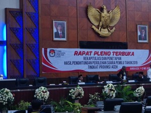 KIP Aceh Mulai Rekapitulasi Suara Pemilu 2019