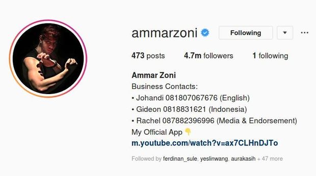Irish Bella dan Ammar Zoni Kompak Hanya Saling Follow Akun Pasangan