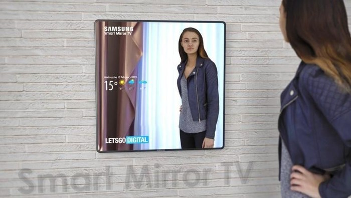 Render TV Cermin Samsung. (Foto: Dok. LetsGoDigital) Render TV Cermin Samsung. (Foto: Dok. LetsGoDigital)