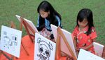 Asyiknya Anak-anak SD Ngabuburit dengan Melukis