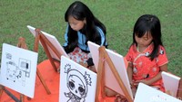 Rata-rata anak-anak tersebut menghabiskan waktu 15 hingga 30 menit untuk menyelesaikan gambar.