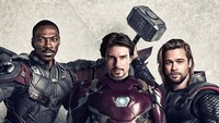 Thor diperankan oleh Brad Pitt, Iron Man oleh Tom Cruise dan Falcon diperankan oleh Eddie Murphy. Dok. Instagram/houseofmat