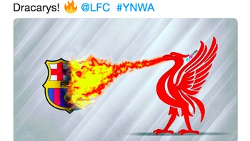 Burung Liverpool terlalu kuat kali ini buat Barcelona. Foto: istimewa