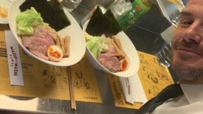 David Beckham makan wagyu tsukemen di hong kong