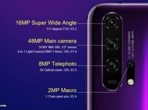 Muncul Bocoran Skema Empat Kamera Honor 20 dan 20 Pro