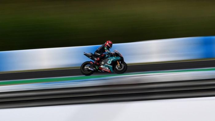 Fabio Quartararo mulai mempersiapkan balapan kandang di MotoGP Prancis. (Foto: Gabriele Bouys / AFP) Fabio Quartararo mulai mempersiapkan balapan kandang di MotoGP Prancis. (Foto: Gabriele Bouys / AFP)